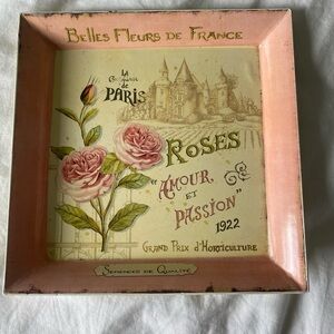 Vintage Belles Fleurs de France Decorative Tray